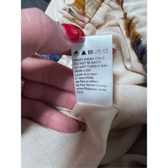 NEW!! LUCCA COILUTURE Khloe Terracotta Gold Floral Romper Size Large Flounce Ruf - Picture 7 of 15